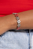 Floral Fair - Red Bracelet - Paparazzi Accessories