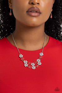 Floral Fever - Red Necklace - Paparazzi Accessories