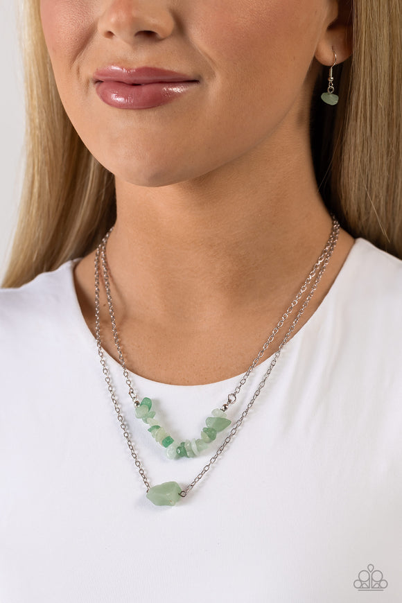 Chiseled Caliber - Green Necklace - Paparazzi Accessories