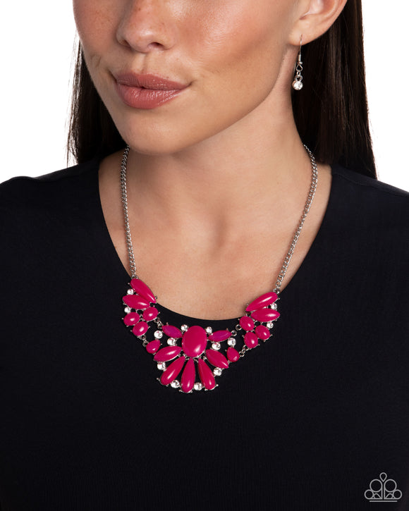Dazzling Diadem - Pink Necklace - Paparazzi Accessories