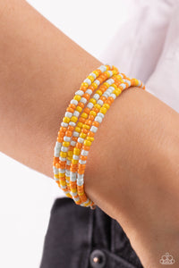 Coiled Candy - Yellow Bracelet - Paparazzi Accessories