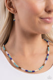 Oasis Outline - Blue Necklace - Paparazzi Accessories