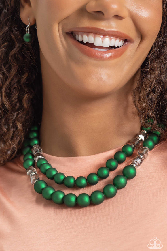 Shopaholic Season - Green Necklace - Paparazzi Accessories