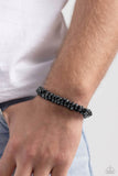 Monochromatic Mechanic - Black Mens Bracelet - Paparazzi Accessories