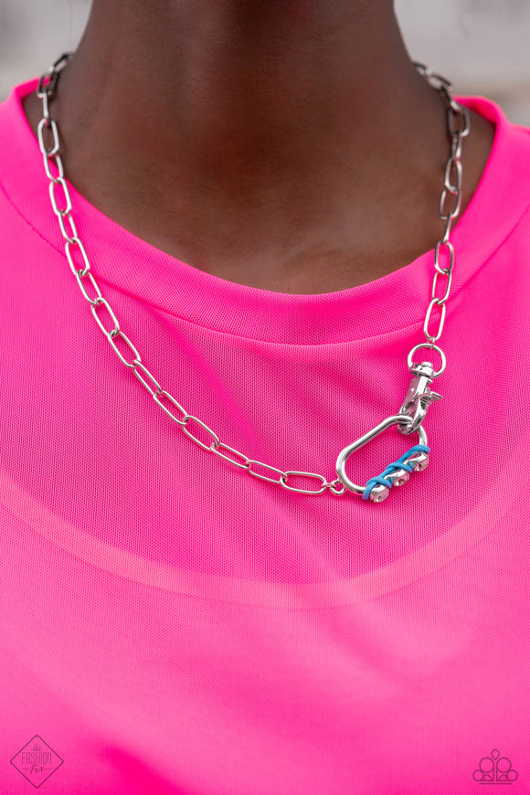 Dont Want to Miss a STRING - Blue Necklace - Paparazzi Accessories
