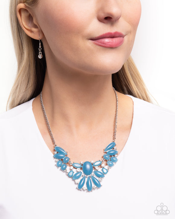 Dazzling Diadem - Blue Necklace - Paparazzi Accessories