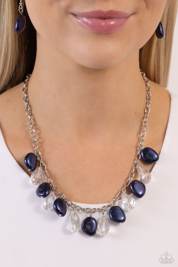 Welcome to BALL Street - Blue Necklace - Paparazzi Accessories
