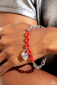 Locked and Loved - Red Bracelet - Paparazzi Accessories