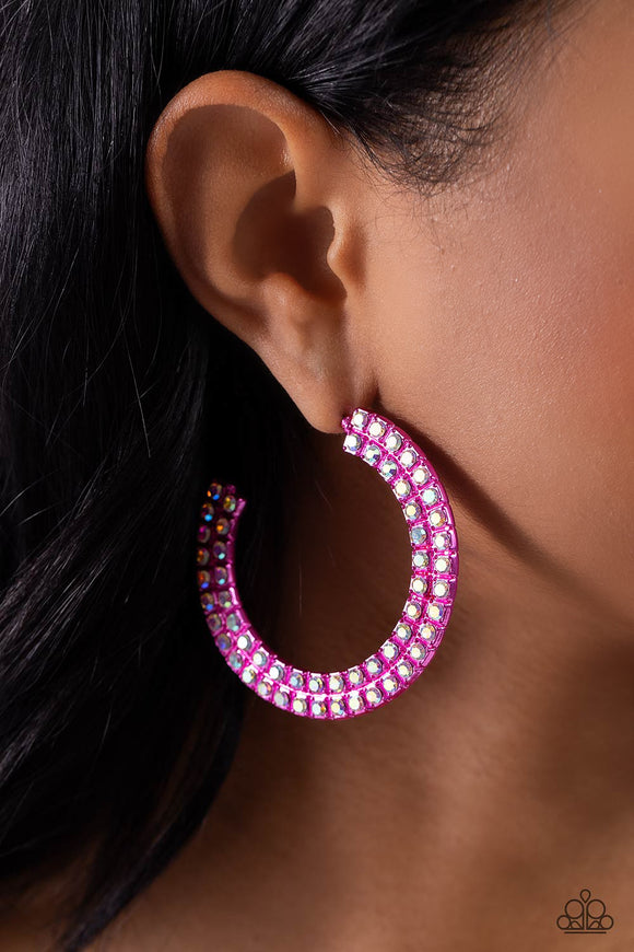 Flawless Fashion - Pink Earrings - Paparazzi Accessories