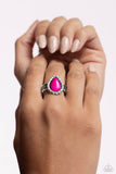 Scalloped Showcase - Pink Ring - Paparazzi Accessories