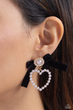 BOW and Then - Gold Post Earrings - Paparazzi Accessories