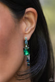 Elite Ensemble - Green Earrings - Paparazzi Accessories