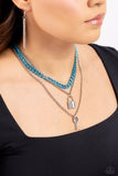 Locked Labor - Blue Necklace - Paparazzi Accessories