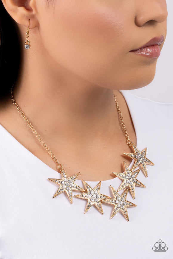 Rockstar Ready - Gold Necklace - Paparazzi Accessories