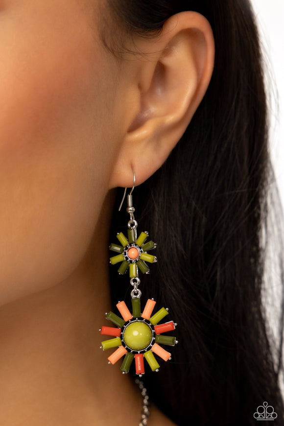 SUN Wild - Green Earrings - Paparazzi Accessories