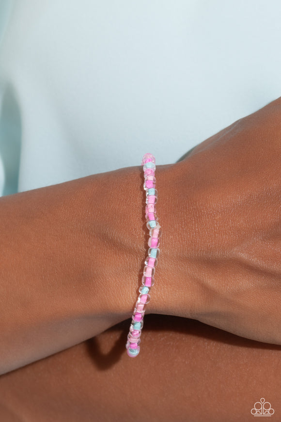 GLASS is in Session - Pink Bracelet - Paparazzi Accessories