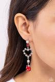 Lovers Lure - Red Post Earrings - Paparazzi Accessories