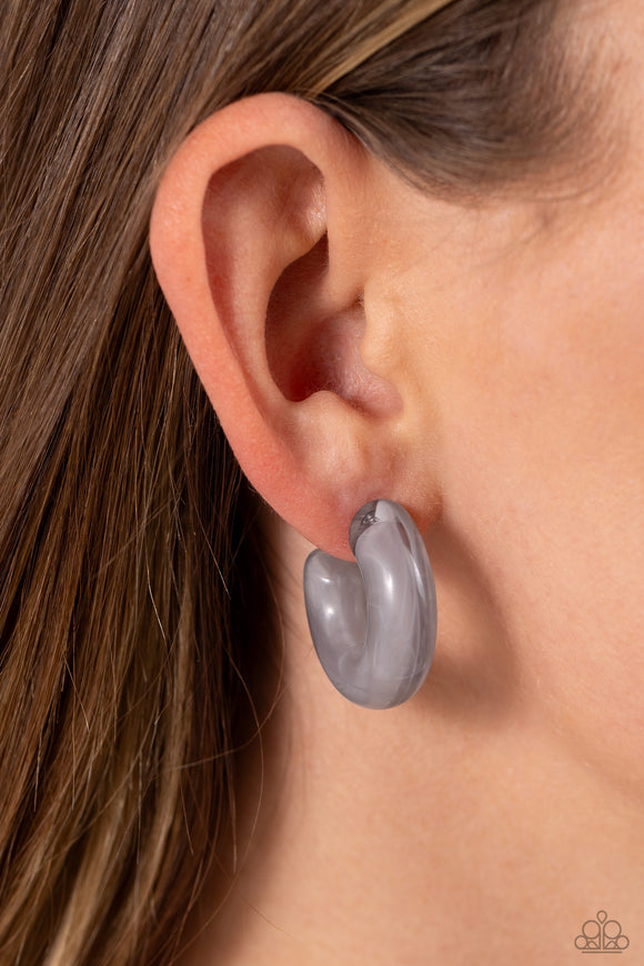 Acrylic Acclaim - Silver Earrings - Paparazzi Accessories