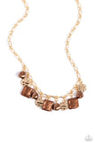 sophisticated-squared-brown-necklace-paparazzi-accessories