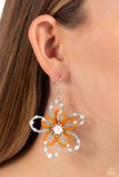 PEARL Crush - Orange Earrings - Paparazzi Accessories