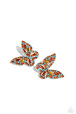 tilted-takeoff-orange-post earrings-paparazzi-accessories
