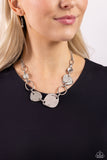 Asymmetrical Attention - White Necklace - Paparazzi Accessories