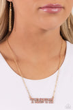 Truth Trinket - Gold Necklace - Paparazzi Accessories