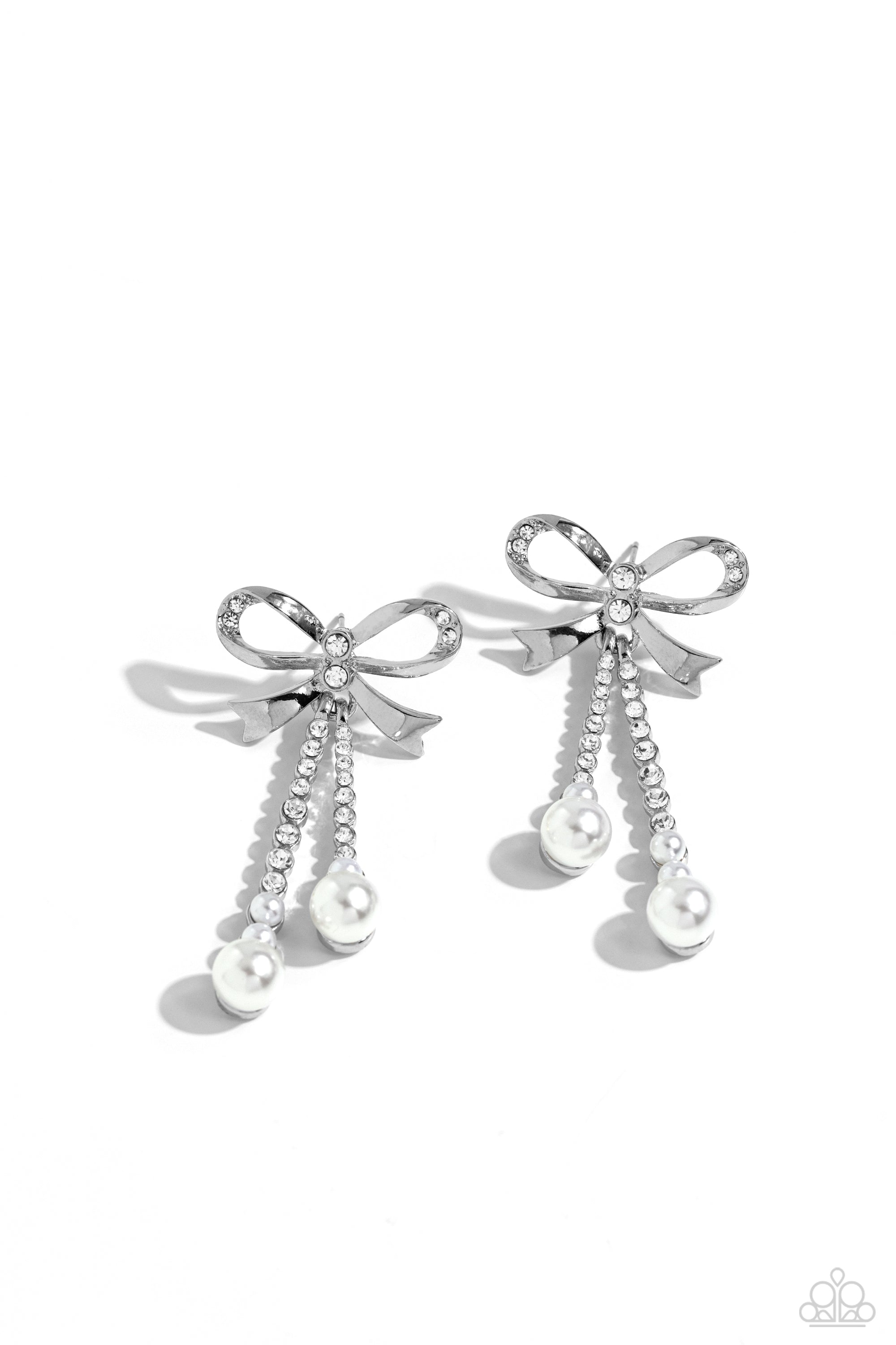Bodacious Bow - White Post Earrings - Paparazzi Accessories – Bedazzle Me  Pretty Mobile Fashion Boutique
