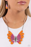 Moth Maven - Pink Necklace - Paparazzi Accessories