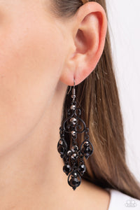 Regal Renovation - Black Earrings - Paparazzi Accessories