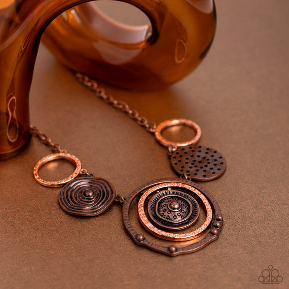 Mysterious Masterpiece - Copper Necklace - Paparazzi Accessories
