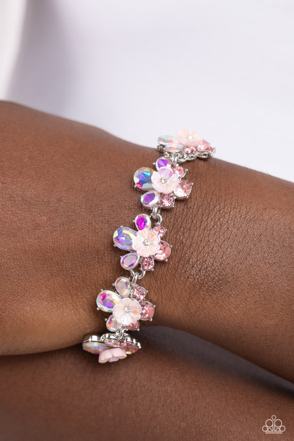 Floral Frenzy - Pink Bracelet - Paparazzi Accessories