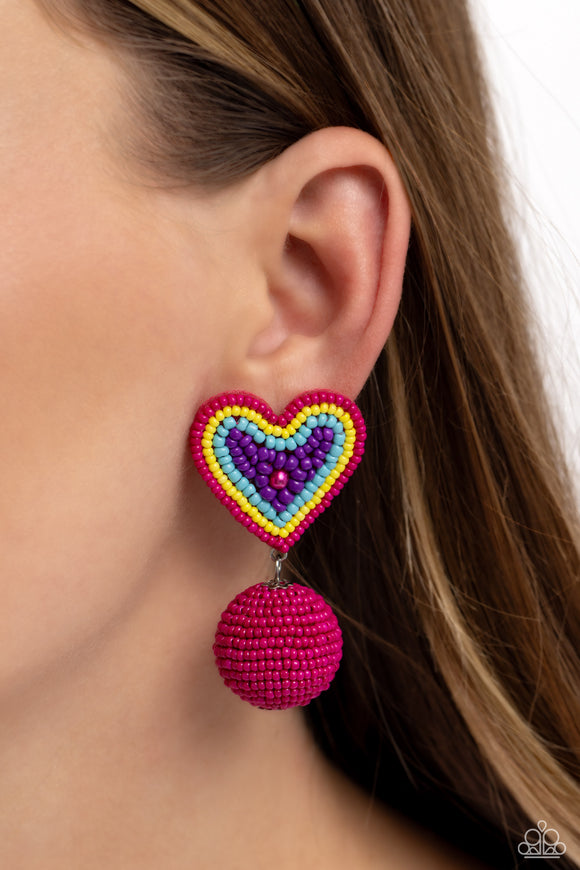 Spherical Sweethearts - Multi Post Earrings - Paparazzi Accessories