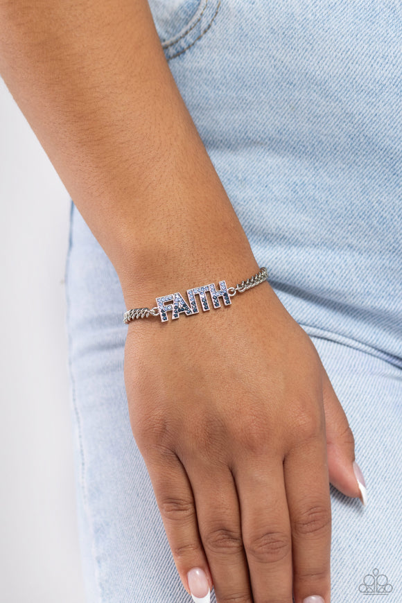Faithful Finish - Blue Bracelet - Paparazzi Accessories
