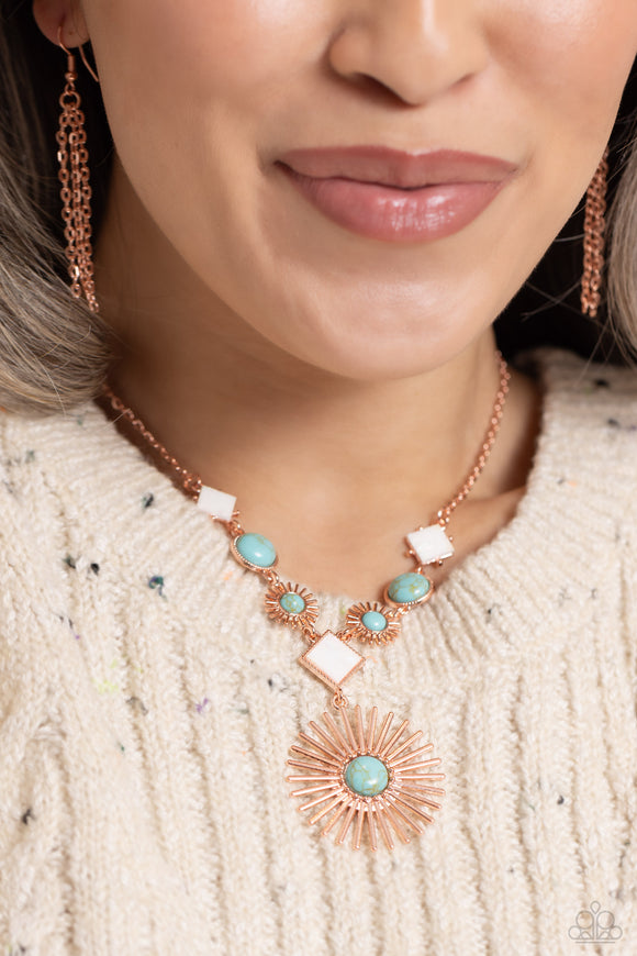 Sunburst Style - Copper Necklace - Paparazzi Accessories