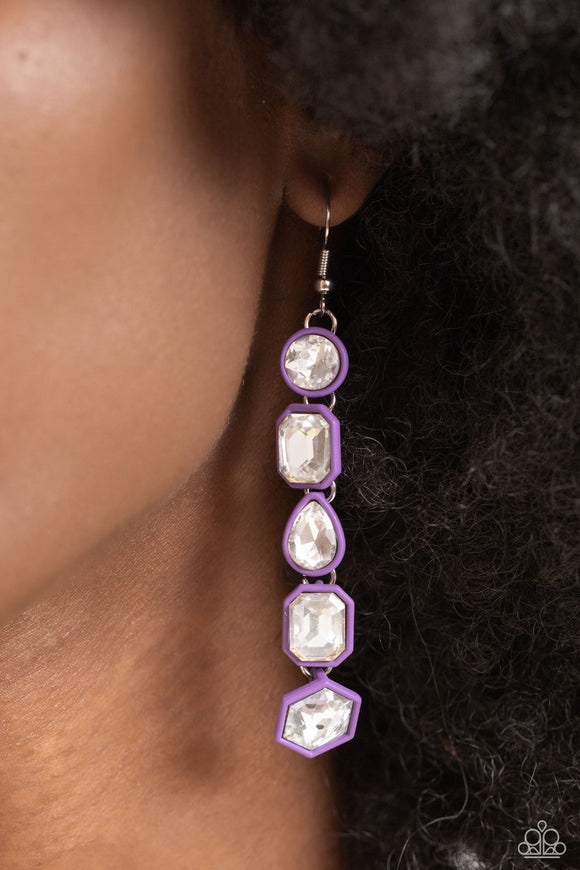 Developing Dignity - Purple Earrings - Paparazzi Accessories