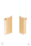 feuding-fringe-gold-post earrings-paparazzi-accessories