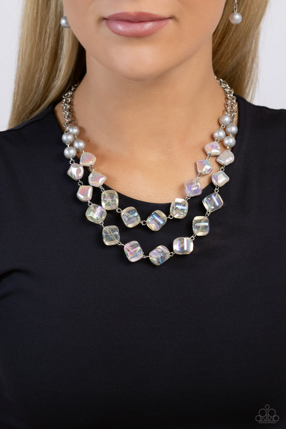 Eclectic Embellishment - Silver Necklace - Paparazzi Accessories