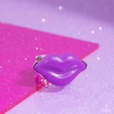 Lively Lips - Purple Ring - Paparazzi Accessories