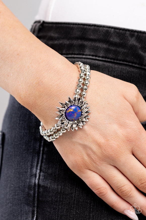 Sunflower Serenity - Purple Bracelet - Paparazzi Accessories
