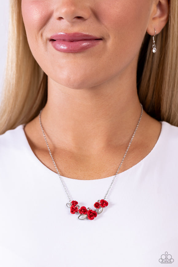 Al-ROSE Ready - Red Necklace - Paparazzi Accessories