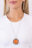 Courting Courtside - Orange Necklace - Paparazzi Accessories