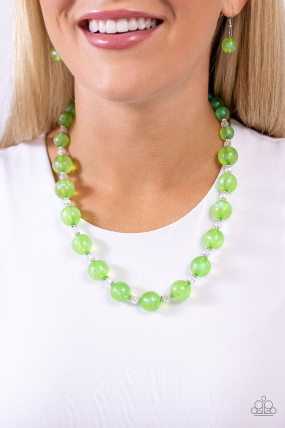 Timelessly Tantalizing - Green Necklace - Paparazzi Accessories