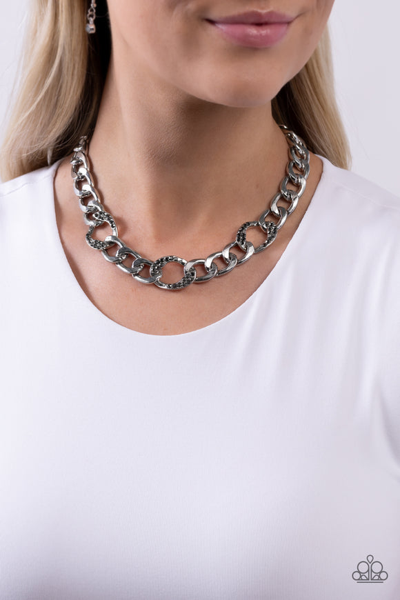 Gleaming Harmony - Silver Necklace - Paparazzi Accessories