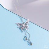 Enchanted Wings - Silver Necklace - Paparazzi Accessories