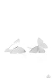 butterfly-beholder-silver-post earrings-paparazzi-accessories