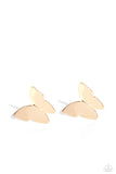 butterfly-beholder-gold-post earrings-paparazzi-accessories