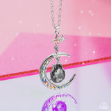 Talking to the Moon - Silver Necklace - Paparazzi Accessories