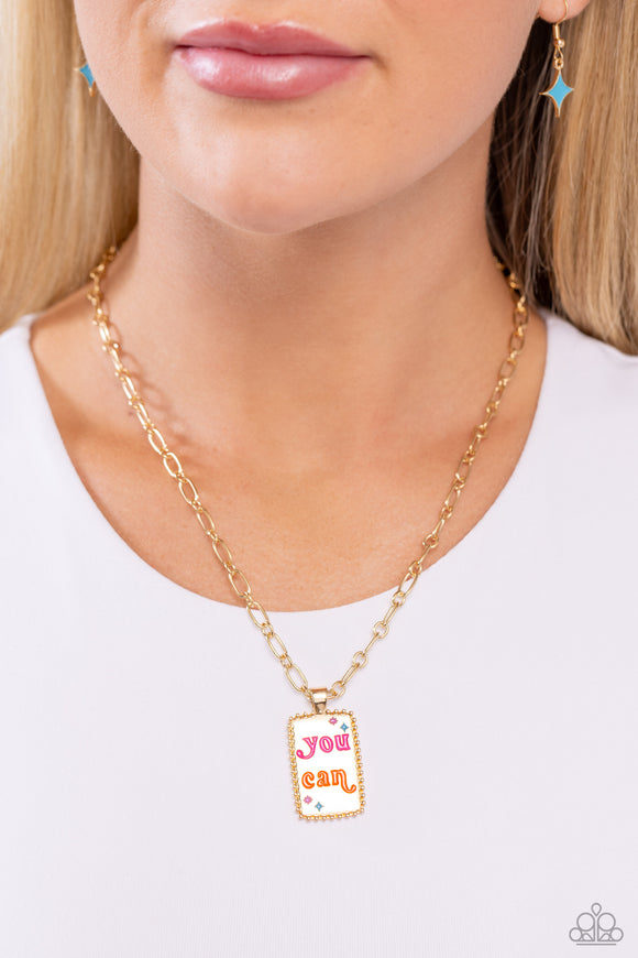 Yes You Can - Gold Necklace - Paparazzi Accessories