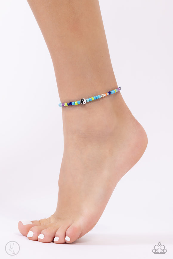 Seize the Shapes - Blue Anklet - Paparazzi Accessories